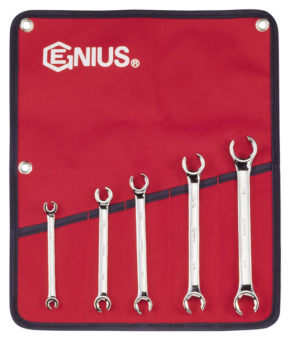 Genius Tools FN-005S fékcsőkulcs készlet, colos, 5 részes termék fő termékképe